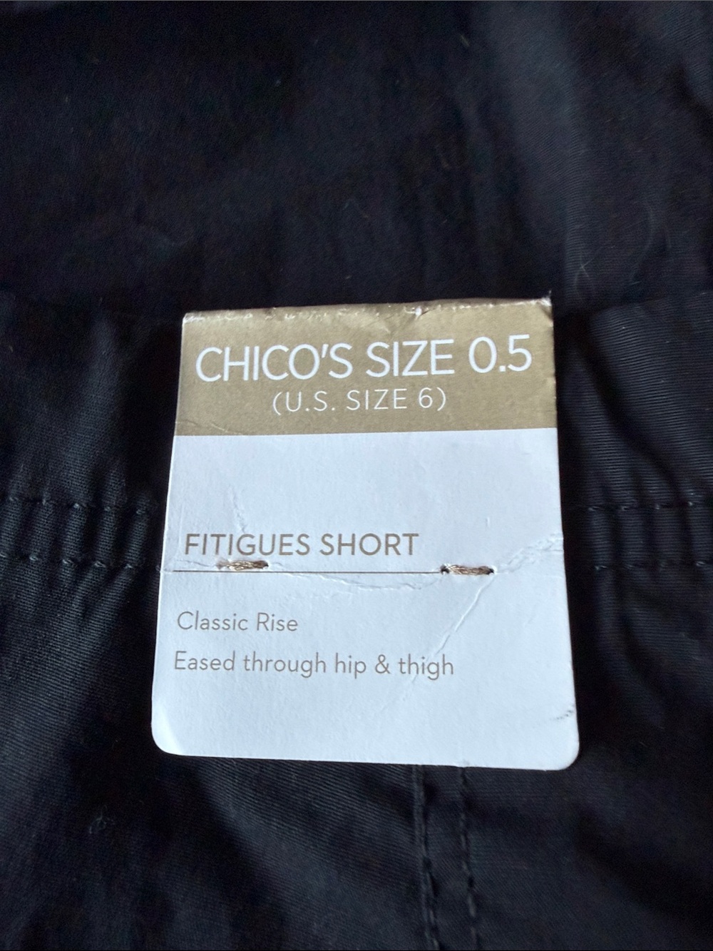 Chico shorts, cargo utility black stretch, NWT classic rise pockets Women’s SZ6 - Picture 4 of 13